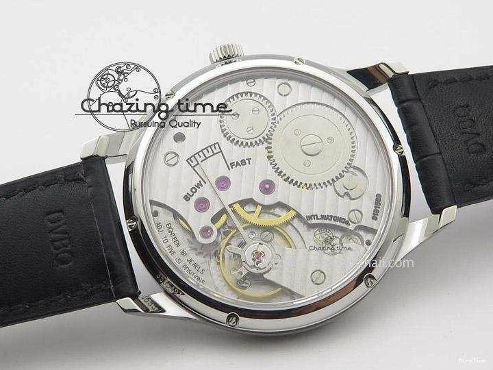 MIROTIME 0425 Portuguese IW545407 Black Dial ZF 1:1 Best Edition On Dark Blue Leather Strap DailyWear 7337